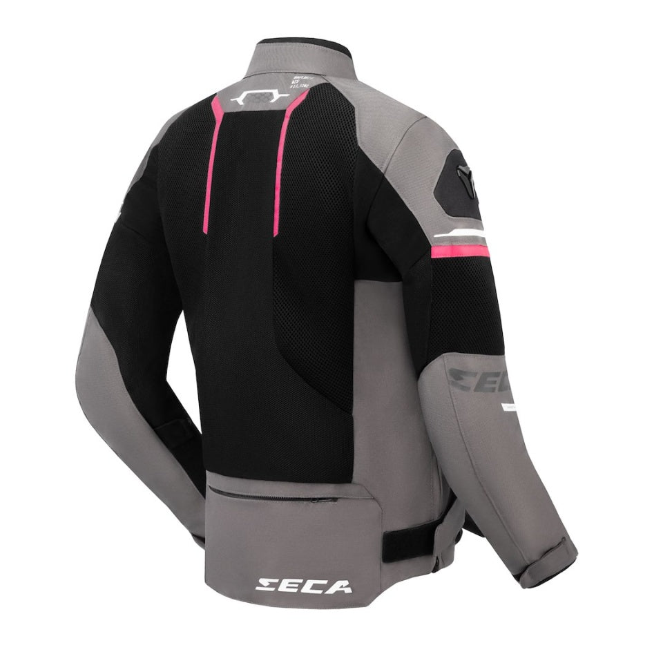 Geaca moto SECA Airflow Fuchsia femei (protectie spate inclusa)