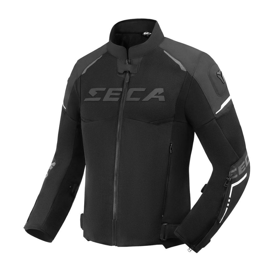Geaca moto SECA Airflow III negru (protectie spate inclusa - Level 2)