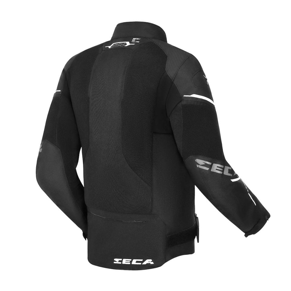 Geaca moto SECA Airflow III negru (protectie spate inclusa - Level 2)