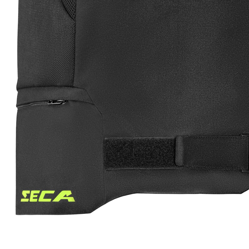 Geaca moto SECA Airflow III Negru/Rosu/Fluor (protectie de spate inlcusa Level 2)