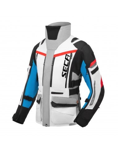 Geaca moto SECA Arrakis III Grey/Blue/Red femei