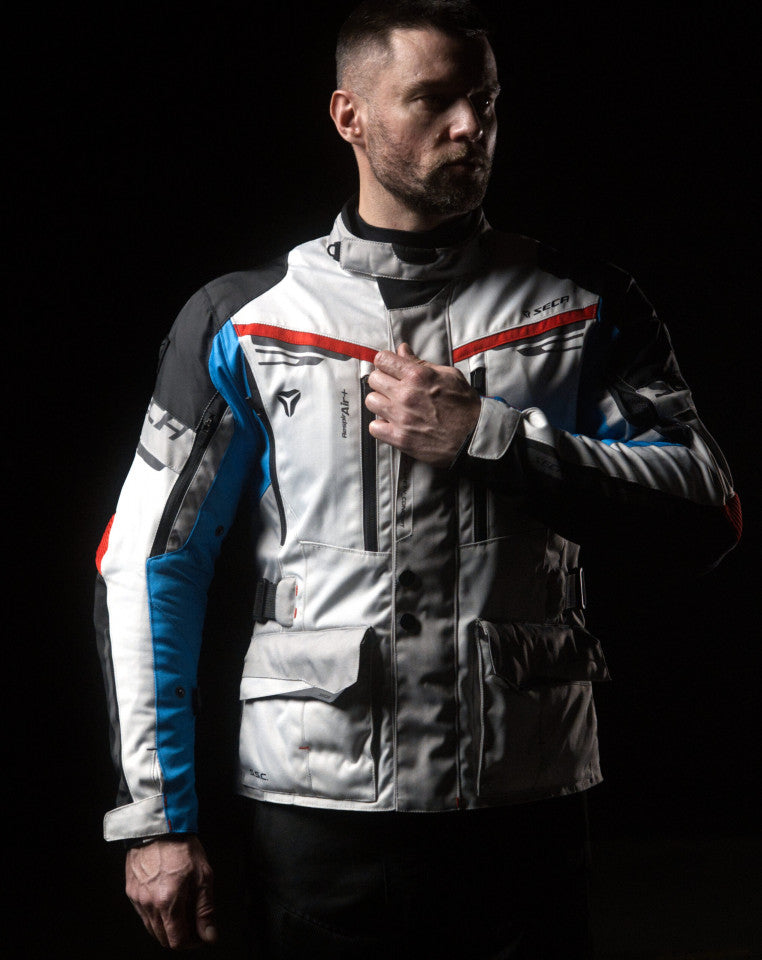 Geaca moto touring SECA ARRAKIS II GREY / BLUE / RED