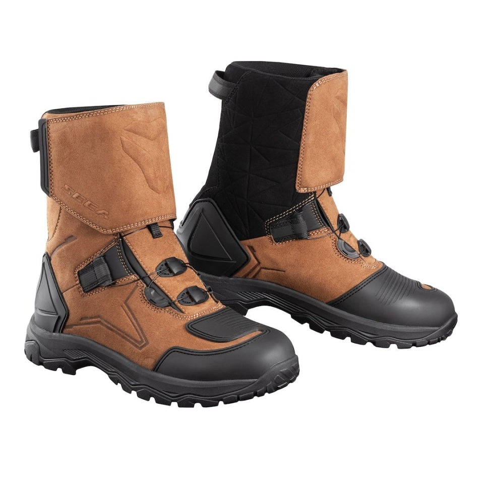 Ghete moto touring SECA X-ADV Brown