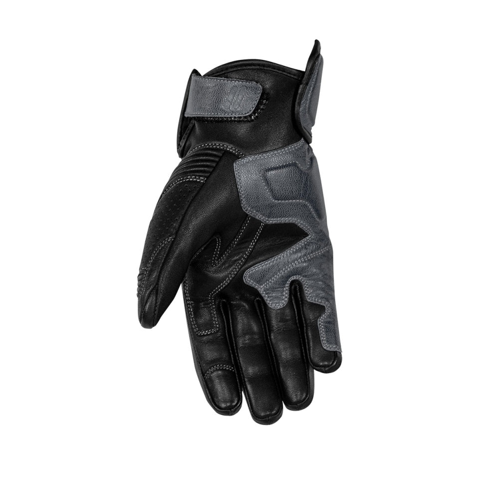 Manusi moto piele Rusty Stitches Zeke black/Grey