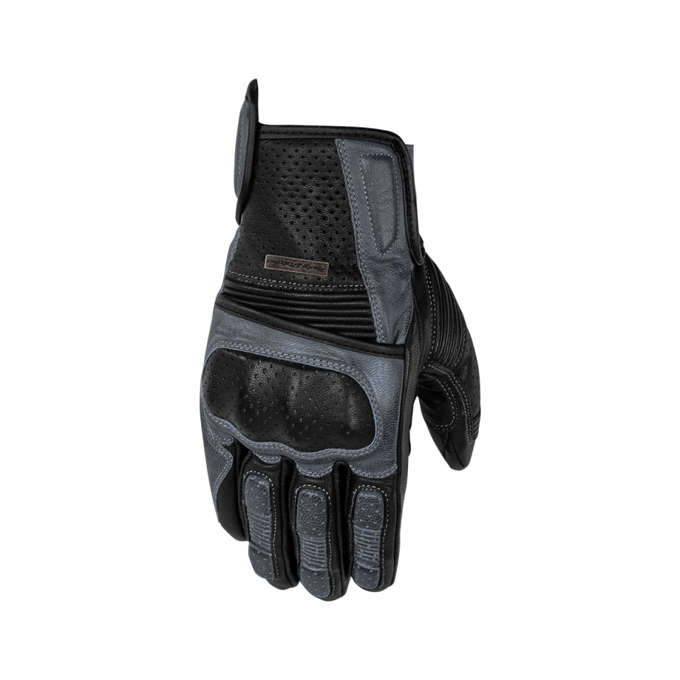 Manusi moto piele Rusty Stitches Zeke black/Grey
