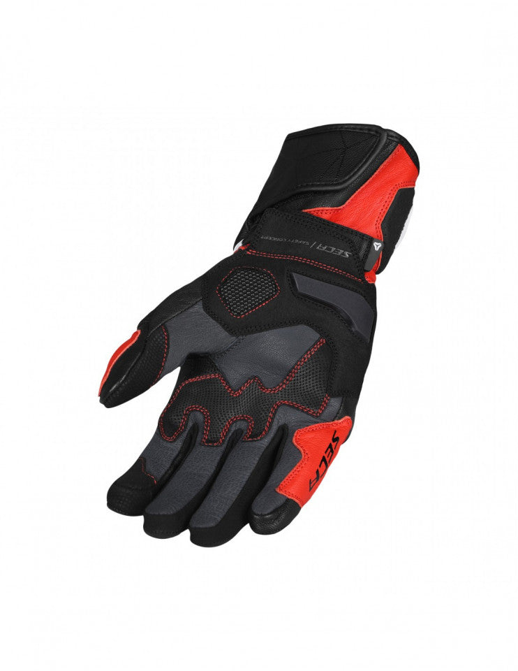 Manusi moto piele SECA Atom Red
