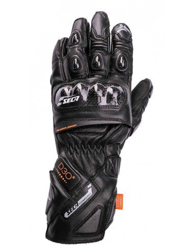 Manusi moto racing piele SECA Trackday - black