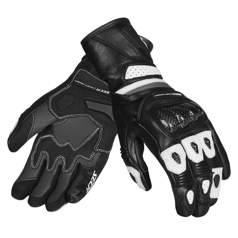 Manusi moto SECA Atom black/white femei