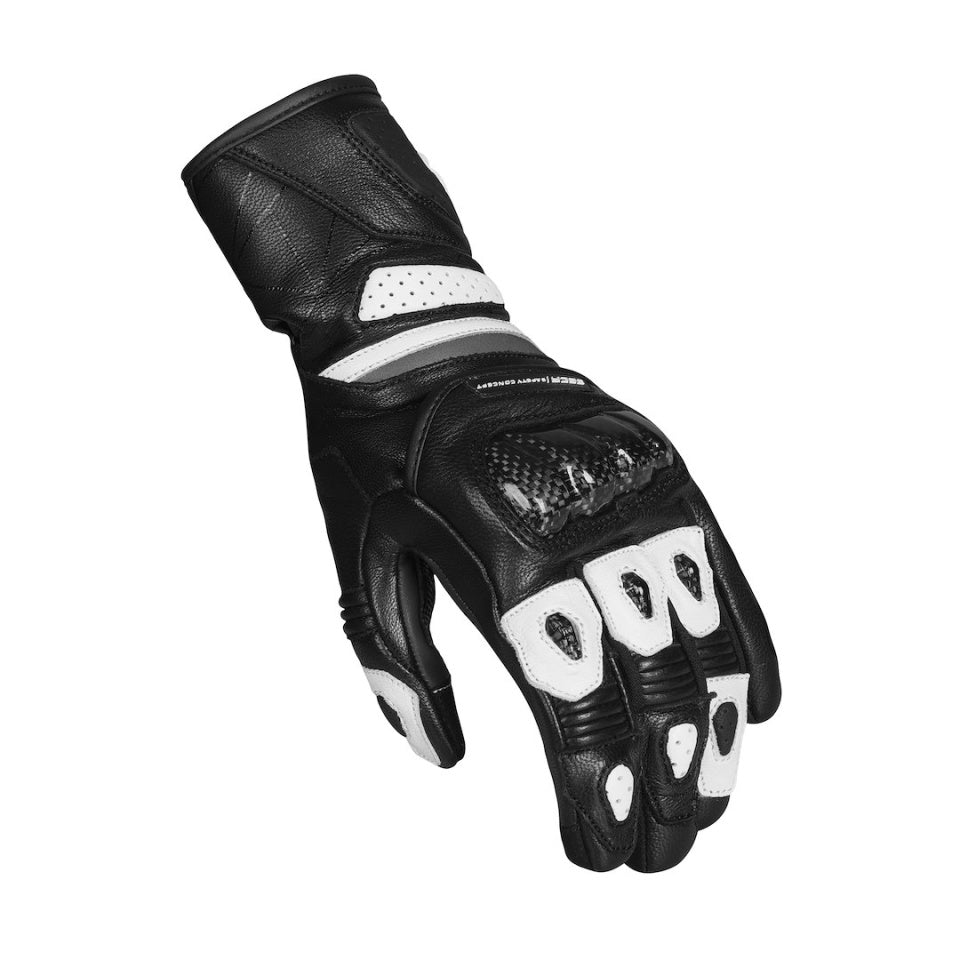 Manusi moto SECA Atom black/white femei
