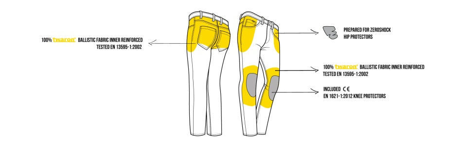 Pantaloni femei PMJ Santiago (protectii incluse) A
