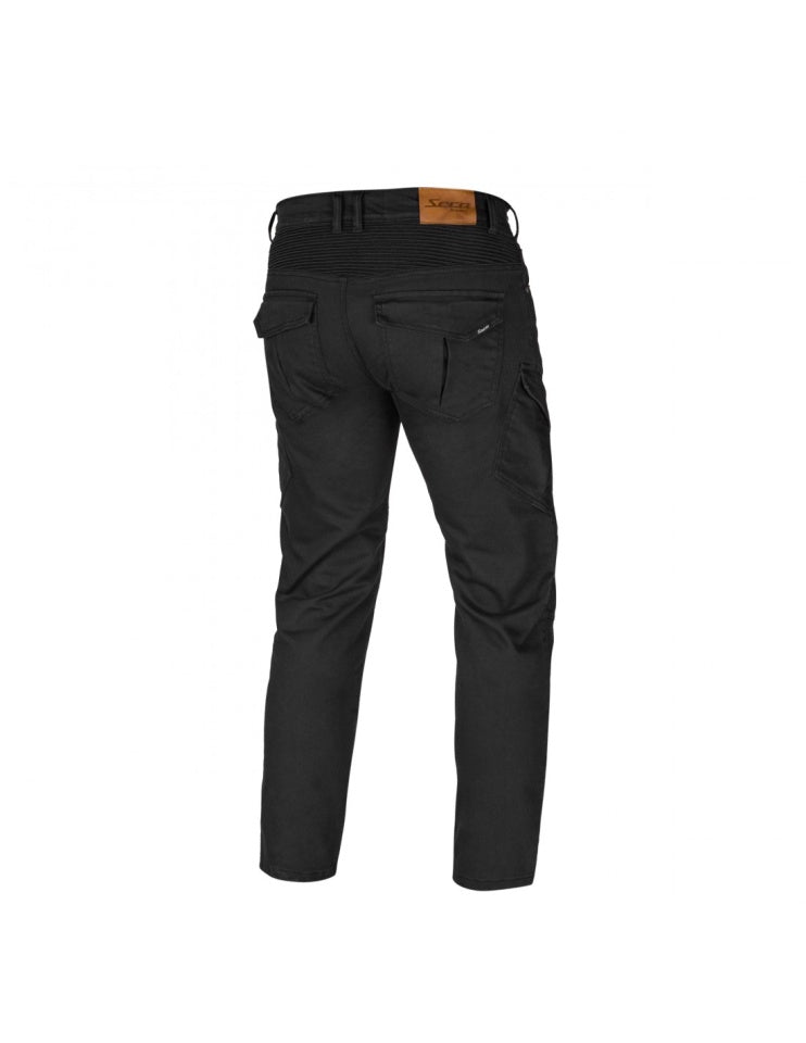 Pantaloni moto cargo SECA Squadron Black (protectii incluse)