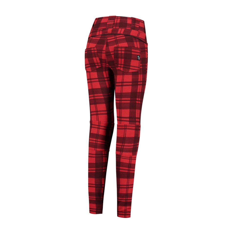 Pantaloni moto femei Rusty Stitches Claudia V2 Red (protectii incluse)
