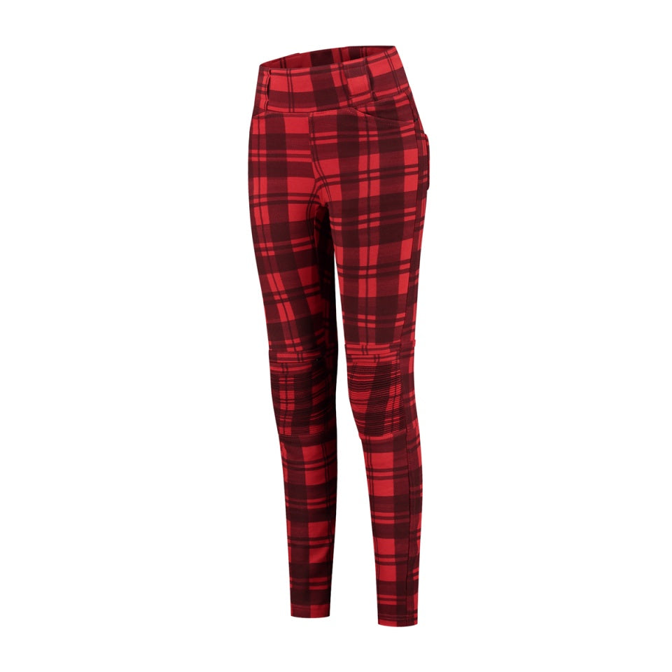 Pantaloni moto femei Rusty Stitches Claudia V2 Red (protectii incluse)