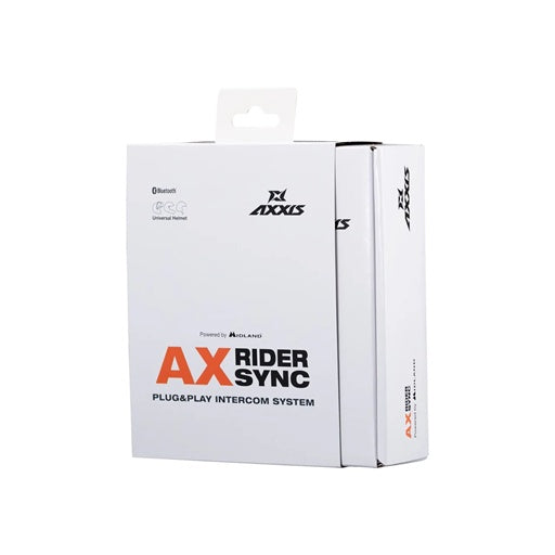 Sistem comunicatie moto complet Bluetooth MT - Axxis AX-RIDER SYNC - Plug&Play Intercom System - kit 1 bucata (pentru 1 utilizator)